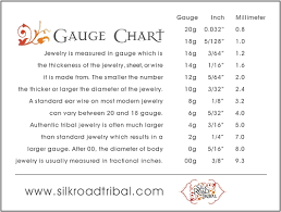 silk road tribal tribal earring gauge conversion chart