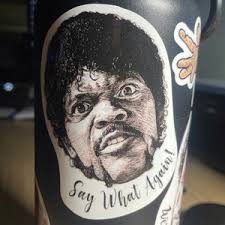 Pulp Fiction's "Say What Again!" Vinyl Laptop Sticker