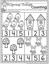 Free Preschool Counting Worksheets For Spring Spring Worksheets Preschool Free Preschool Worksheets Preschool Counting Worksheets
