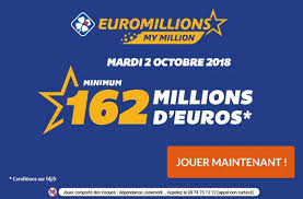 Cagnotte de 6 millions d'euros !! Euro Millions 162 Millions D 1 Millionnaire Garanti 2 Octobre 2018 Sofoot Com