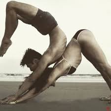 Simply Beautiful Partner Yoga Pose Sunday Lovers Photo Taken By Divinegoddessyogaproducts On Instagram Pinne Partner Yoga Couples Yoga Partner Yoga Poses
