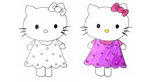 Unicorn hello kitty drawing easy. How To Draw Hello Kitty Step By Step For Kids Easy Youtube