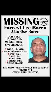 Forrest Lee Boren MISSING 10/16/2020 from San Diego, CA #missingperson...