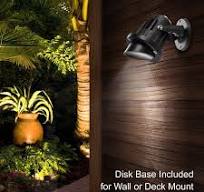 GBS9709 LED Landscape Spotlight with Stake, 9W 120V AC, Flag Spotlight Outdoor, Landscape Lights, 75 watt Replacement, 36" Cord with Plug, Metal Spike ...