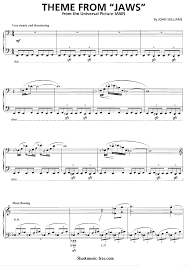 Jaws Sheet Music John Williams Sheetmusic Free Com