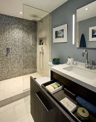 Most tile backsplashes are easy enough to fill in. 75 Beautiful Glass Tile Bathroom Pictures Ideas August 2021 Houzz