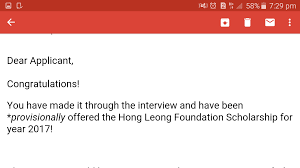 Upcoming scholarship application deadlines & information sessions. Hong Leong Foundation Scholarship 2017 Interview Experience