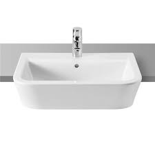 How big is the rectangle basin in caroma? Roca The Gap W560 X D400 Semi Recessed Basin With Fixing Brackets 1 Tap Hole 32747s000 At Victorian Plumbing Uk