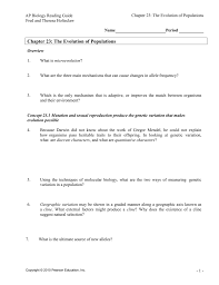 Ap notes, outlines, study guides, vocabulary, practice exams and more! Chapter 23 The Evolution Of Populations
