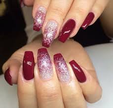 Black And Red Acrylic Nails Square 27 Christmas Nail Designs Festive Nail Art Ideas Allthestufficareabout Red Acrylic Nails Ombre Nails Glitter Festival Nails