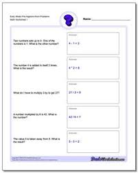 The best source for free algebra worksheets. Pre Algebra Word Problems