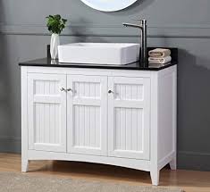 Wooden farmhouse vanity with large double vessel sink. 42 Thomasville Farmhouse White Vessel Sink Bathroom Vanity Zk 77888gt Farmhouse Goals