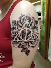 They are made up of different symbols and quotes harry potter, the creation of jk rowling not only broke all records on popularity charts but also impacted the tattoo artists' business (in a positive manner). Harry Potter Deathly Hallows Tattoo Tattoo Tattooedgirl Roses Floral Floraltattoo Harrypottertattoo Death Harry Potter Tattoos Hogwarts Tattoo Tattoos