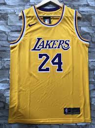 New Men 24 Kobe Bryant Jersey Yellow Los Angeles Lakers Swingman Jerse Nreball Basketball Jersey Outfit Nba Jersey Outfit Jersey Outfit