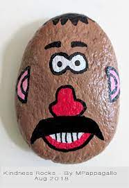 Mr Potato Head Painted Rock Aug 2018 Painted Rocks Kids Rock Painting Designs Rock Painting Ideas Easy
