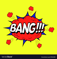 Comic speak bubble effect bang Royalty Free Vector Image
