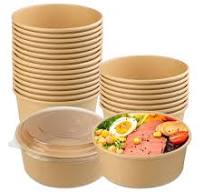 Amazon.com: Hssugi 25 OZ Disposable Bowls with Lids 25 Pack, Large Kraft  Paper Salad Bowls with Lids, Round Paper Food Container for Hot Cold Food,  ...