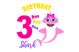 Download Shark 3rd Birthday Svg Birthday Shark Clipart Funny Shark Svg Birth By Lillyarts Thehungryjpeg Com