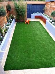 Modern Garden Design Artificial Grass Raised Beds Cedar Screen Floating Bench London Design Modern Garden Design Contemporary Garden Design Small Garden Design