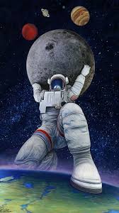 A space jellyfish and an astronaut. Download Astronaut Wallpapers For Mobile Phones