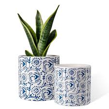 Easily painted if that is your thing. Potey 051803 Plant Pots With Drainage Holes 5 9 4 7 Inch Ceramic Cylinder Planters Indoor With Black Pattern For Buy Online In Bahamas At Bahamas Desertcart Com Productid 207638017