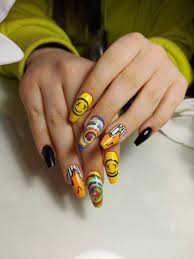 Trippy Nails Hippie Nails Edgy Nails Retro Nails