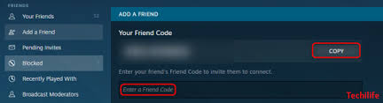 Here you can view and copy your friend code. How To Get Steam Friend Code Tutorial Techilife
