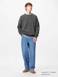 DÀNH CHO NAM QUẦN JEANS DÁNG RỘNG ỐNG SUÔNG | UNIQLO VN