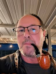 Enjoying autumn evening pipe tobacco