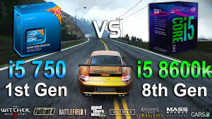 I5 750 Vs I5 8600k Test In 8 Games Youtube