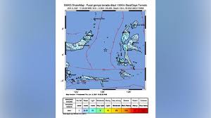Pusat gempa bumi dan tsunami badan meteorologi, klimatologi, dan geofisika (bmkg) mengatakan gempa tektonik di maluku utara pada sabtu malam, 20 maret 2021, dengan magnitudo 5,4 hingga saat ini, katanya, belum ada laporan dampak kerusakan yang ditimbulkan gempa bumi. Info Gempa Terkini Bmkg Kekuatan 6 1 M Mengguncang Lemah Ternate Tekno Tempo Co