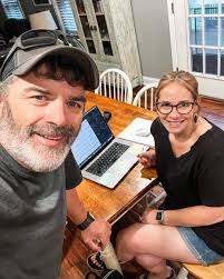 Good morning!! 🌦️ I'm grounding myself to stay home today! Lots of editing  and computer work that needs to be caught up on. Tim's heading into the  shop to recut our “boo-boo”