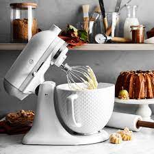 When cooking, i often need two bowls and am very pleased that this 3qt nests inside the larger one. Kitchenaid Artisan White Mixer With Hobnail Bowl Williams Sonoma