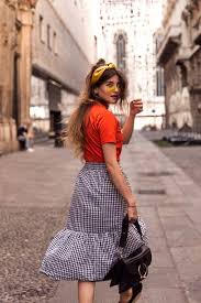 Black And White Gingham Midi Skirt Find Out Where To Get The Skirt Asymmetrical Skirt Outfit Work Outfits Women Summer Skirt Fashion