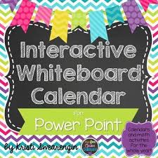 Interactive Calendar For Power Point Interactive Calendar Kindergarten Calendar Smartboard Calendar
