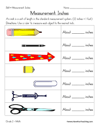 Measuring In Inches Worksheet In 2020 Measurement Worksheets Math School Math Lessons