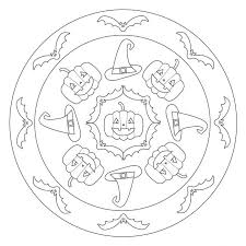 Halloween Mandala For Preschool Mandala Coloring Pages Coloring Pages Mandala Coloring