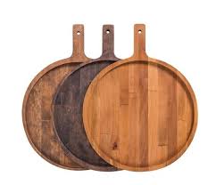 Wood Pizza Board Platter Round Wooden Serving Tray Steak Board Etsy Wood Pizza Wooden Serving Boards Wooden Serving Trays