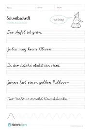 Arbeitsblatt Schreibschrift Einfache Satze Abschreiben 02 In 2020 Writing Exercises German Language Learning Learn German