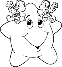 Nice Care Bears Star Coloring Page Star Coloring Pages Bear Coloring Pages Zoo Coloring Pages
