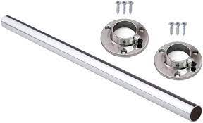 Simplistic yet functional, our hanging rails will fit right in to any home décor. Mkgt Wardrobe Round Hanging Rail Set 25mm Polished Chrome Tube Metal Closet Organizer End Supports Screws 0 4m 400mm Amazon Co Uk Home Kitchen