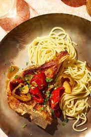 Veal Chops In Cherry Pepper Sauce Recipe Nyt Cooking Stuffed Peppers Veal Chop Veal Recipes