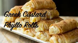 Since frozen phyllo sheets are. Galaktoboureko Rolls Greek Custard Phyllo Rolls Youtube Greek Desserts Phyllo Custard Recipes
