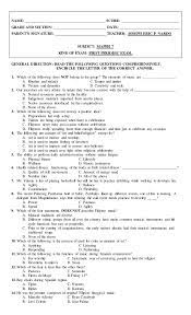 Answer the question correctly according the content of text 1. Summative Test Mapeh