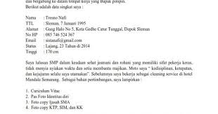 Bedanya, kali ini lamaran pekerjaan akan dikhususkan untuk melamar pekerjaan dengan posisi cleaning service. Contoh Surat Lamaran Kerja Bagian Cleaning Service Contoh Surat