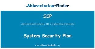 Ssp Definition System Security Plan Abbreviation Finder
