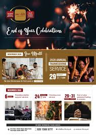 Use this simple flyer design template to list ticket prices, sponsors, benefactors, and other important event information. End Of Year Celebration Nu Life Church