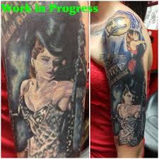 Welcome on the moulin rouge® official twitter account!. Moulin Rouge Sleeve Work In Progress Tattoo Color Tattoo Nicole Kidman Tattoo Color Realism Tattoo Color Portrait Tattoo Portrait Tattoo Movie Tattoo Celebrity Portrait Tattoo Tattoo Com