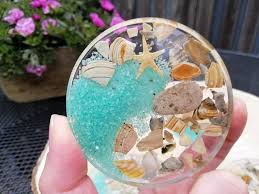 Beach themed coasters resin coasters coastal living | etsy new listing set of 4 round beach themed resin coasters, made with 4 colors of opaque alcohol ink, sand, beach glass,pebbles and real starfish. 900 Epoxy Resin Glass Works Of Art Ideas In 2021 Resin Art Resin Resin Diy