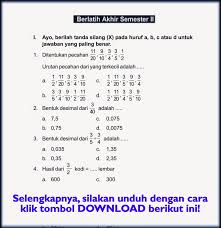 Materi Matematika Kelas 1 Sd Kurikulum 2013 Semester 2